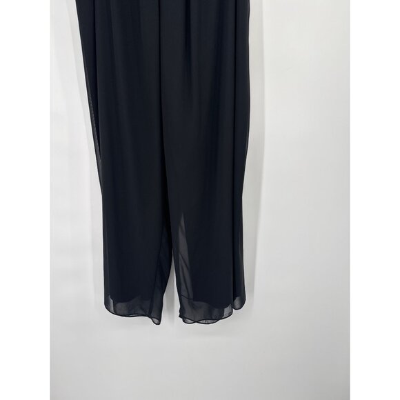 Alex Evenings Womens size 3X plus Black Chiffon Wide Leg Pants New $99 - Picture 3 of 7
